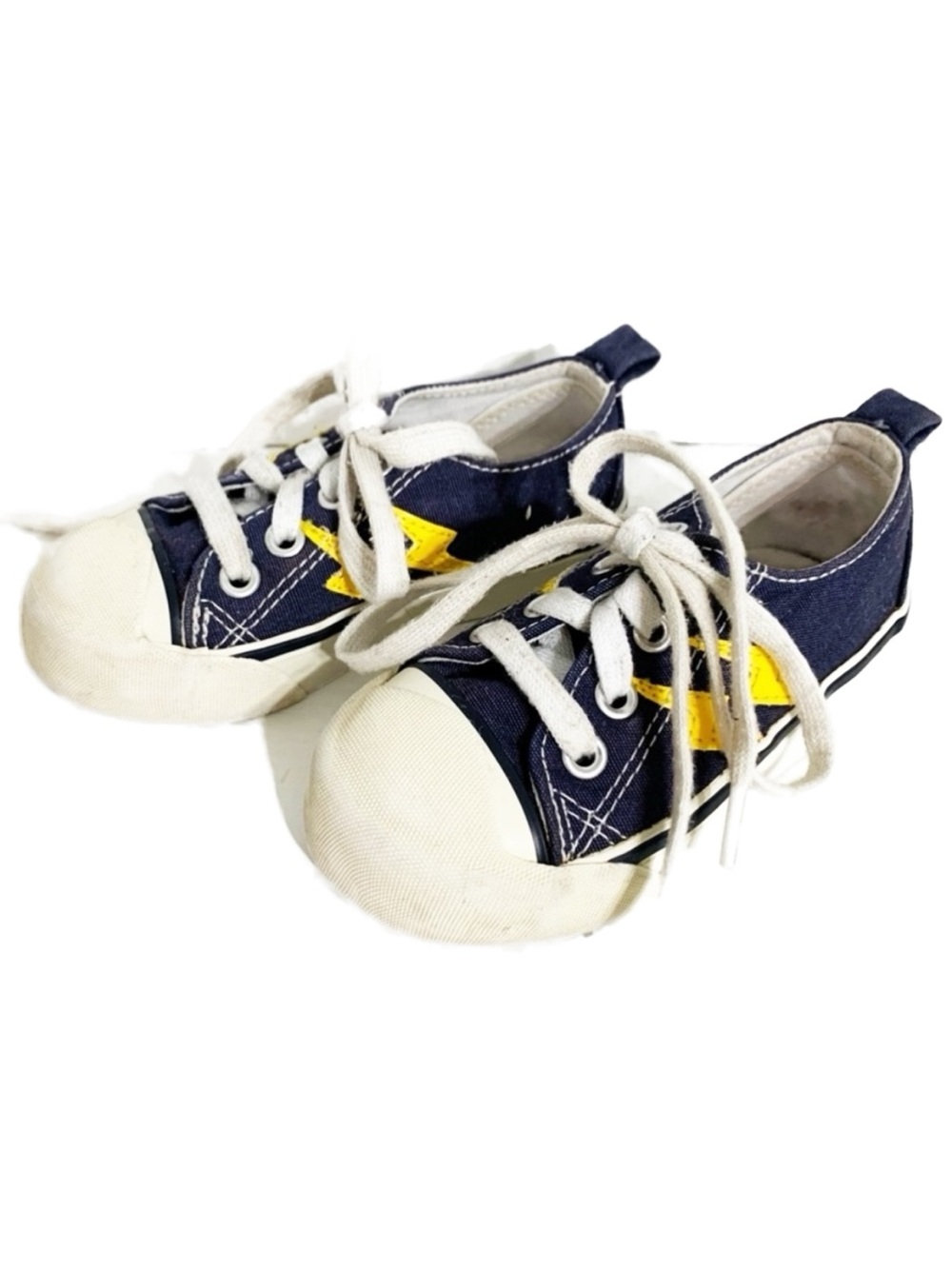 Crazy Eight Low Top Canvas Lightening Bolt Lace Up Sneakers Round Toe with Cap